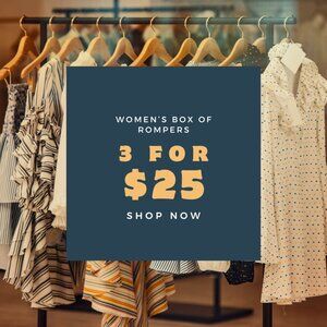 Women's BOX of rompers 3 for $25
